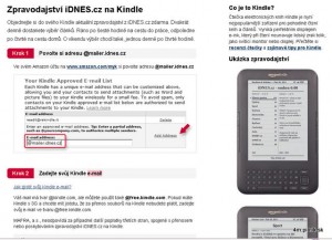 iDnes na Kindle